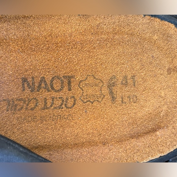 Naot Brand Women’s Leather Slides Black Size EU 41‎ - Picture 7 of 12